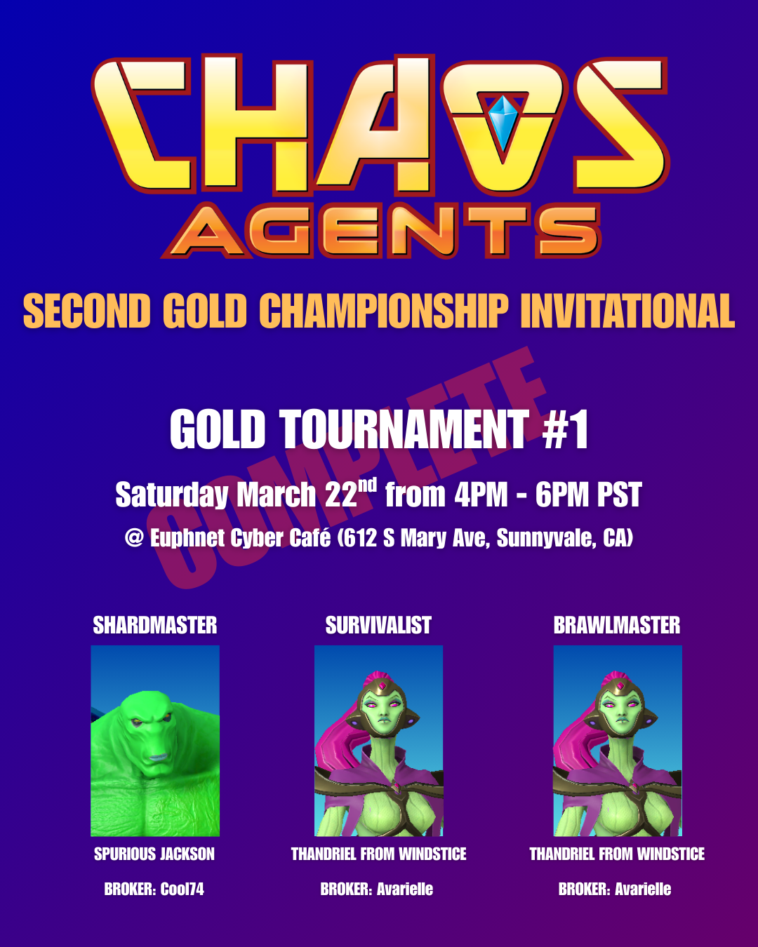 <p>Gold Tournament 1</p>