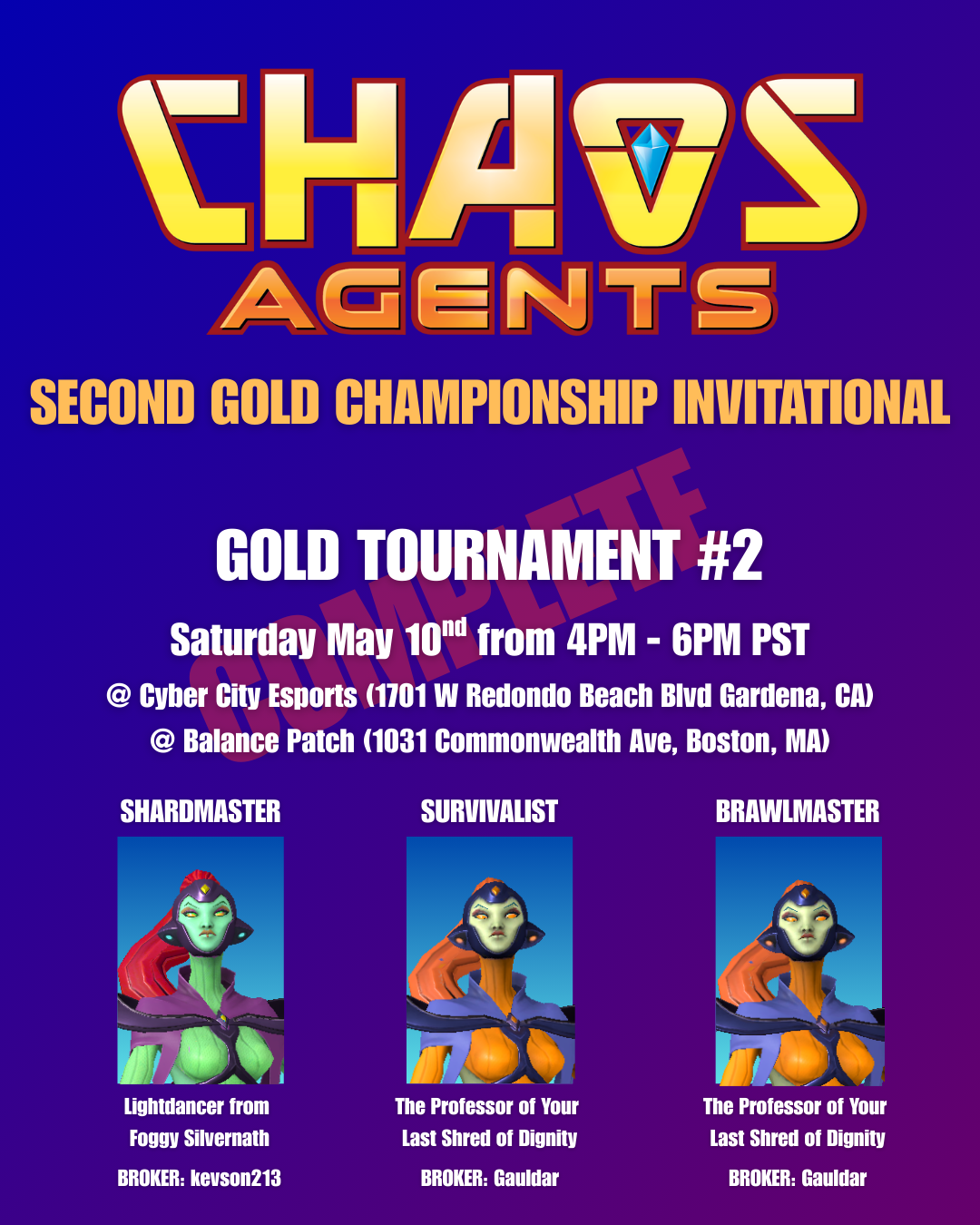 <p>Gold Tournament 2</p>