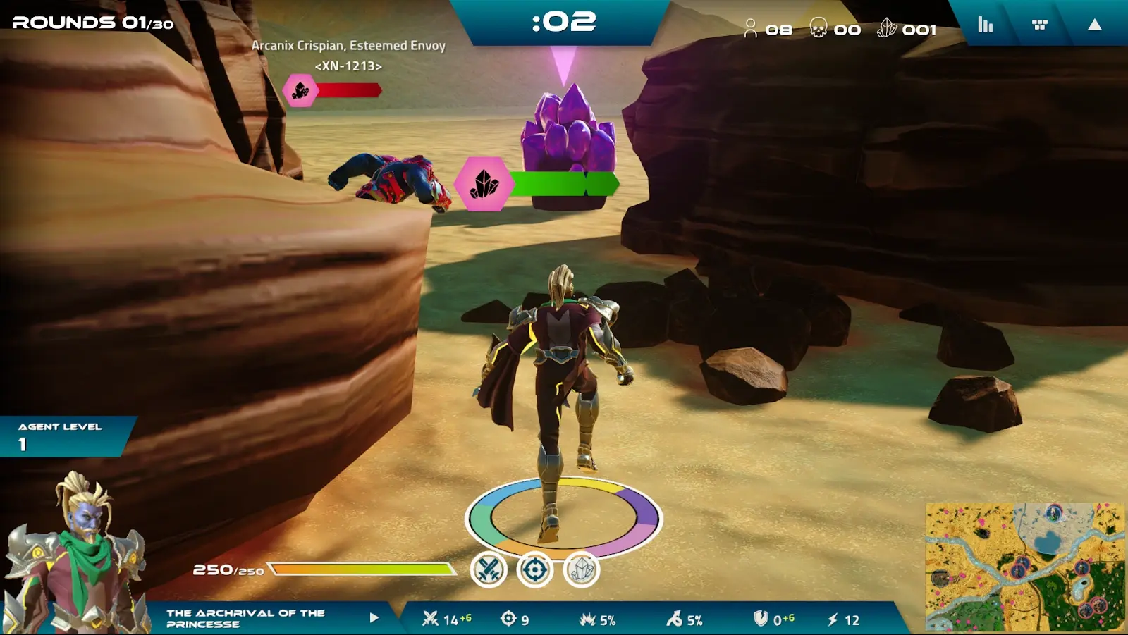 Agent navigating toward a Shard