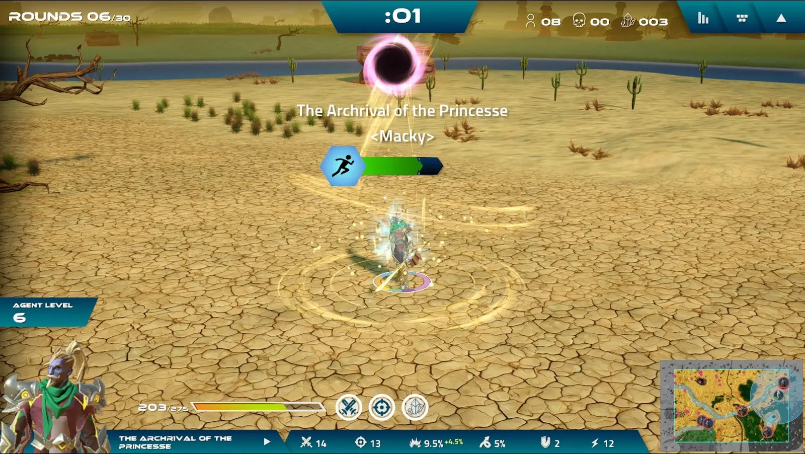 Agent doing a real cool swirly attack